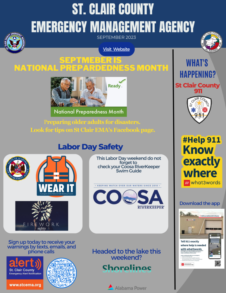 St Clair EMA September Newsletter safety tips